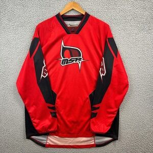 MSR‎ MX Eclipse Racing Jersey Men's 2XL Red Black Long Sleeve Pullover USA Made